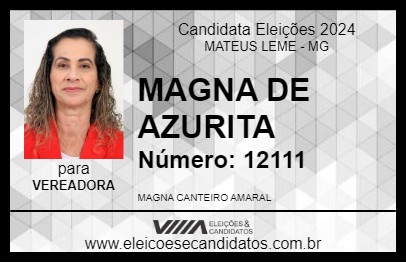 Candidato MAGNA DE AZURITA 2024 - MATEUS LEME - Eleições