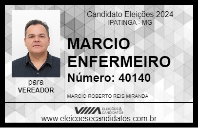 Candidato MARCIO ENFERMEIRO 2024 - IPATINGA - Eleições