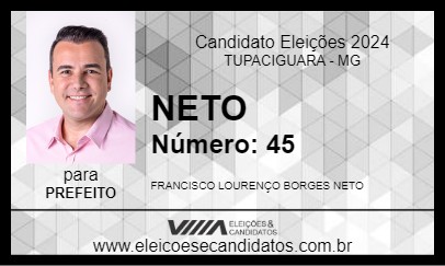 Candidato NETO 2024 - TUPACIGUARA - Eleições