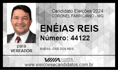 Candidato ENÉIAS REIS 2024 - CORONEL FABRICIANO - Eleições