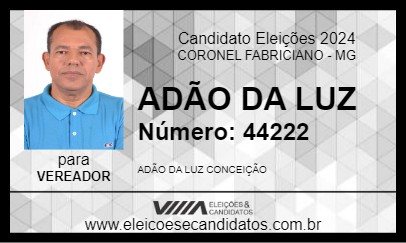 Candidato ADÃO DA LUZ 2024 - CORONEL FABRICIANO - Eleições