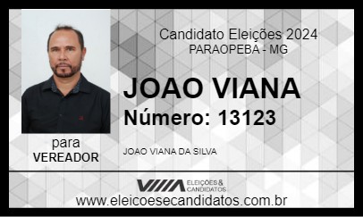 Candidato JOAO VIANA 2024 - PARAOPEBA - Eleições