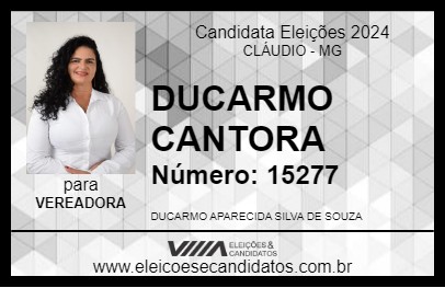 Candidato DUCARMO CANTORA 2024 - CLÁUDIO - Eleições