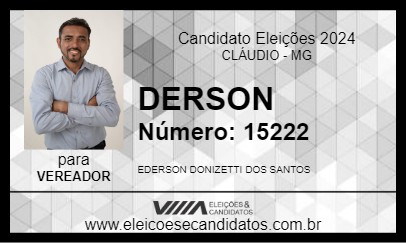 Candidato DERSON 2024 - CLÁUDIO - Eleições