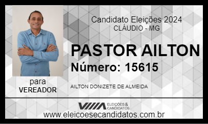 Candidato PASTOR AILTON 2024 - CLÁUDIO - Eleições