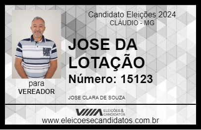 Candidato JOSE DA LOTAÇÃO 2024 - CLÁUDIO - Eleições