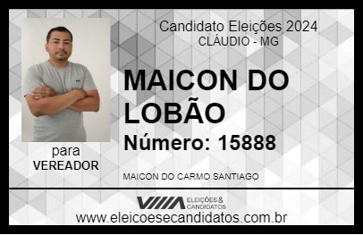 Candidato MAICON DO LOBÃO 2024 - CLÁUDIO - Eleições