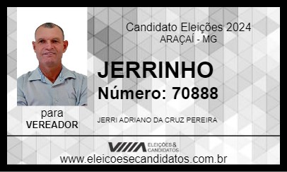 Candidato JERRINHO 2024 - ARAÇAÍ - Eleições