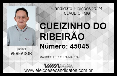 Candidato CUEIZINHO DO RIBEIRÃO 2024 - CLÁUDIO - Eleições