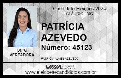 Candidato PATRÍCIA AZEVEDO 2024 - CLÁUDIO - Eleições