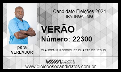 Candidato VERÃO 2024 - IPATINGA - Eleições