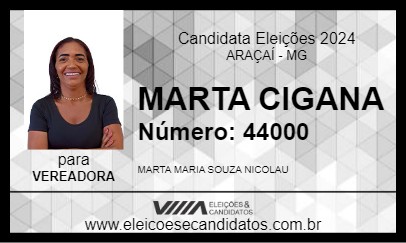 Candidato MARTA CIGANA 2024 - ARAÇAÍ - Eleições