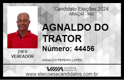 Candidato AGNALDO DO TRATOR 2024 - ARAÇAÍ - Eleições