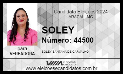 Candidato SOLEY 2024 - ARAÇAÍ - Eleições