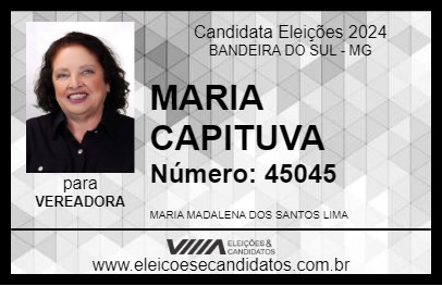 Candidato MARIA CAPITUVA 2024 - BANDEIRA DO SUL - Eleições