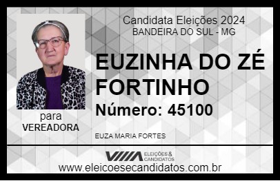 Candidato EUZINHA DO ZÉ FORTINHO 2024 - BANDEIRA DO SUL - Eleições