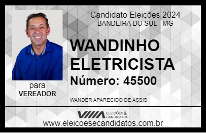 Candidato WANDINHO ELETRICISTA 2024 - BANDEIRA DO SUL - Eleições