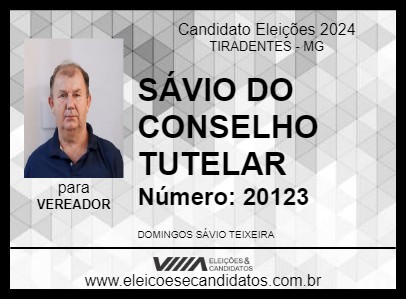 Candidato SÁVIO MOTORISTA 2024 - TIRADENTES - Eleições