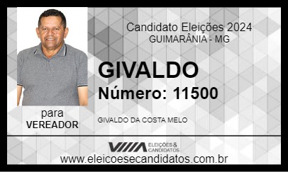 Candidato GIVALDO 2024 - GUIMARÂNIA - Eleições