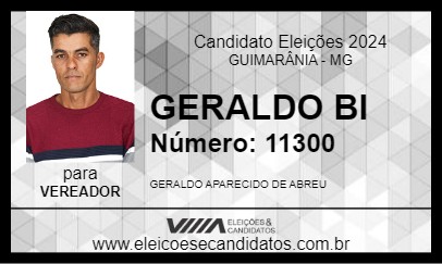 Candidato GERALDO BI 2024 - GUIMARÂNIA - Eleições