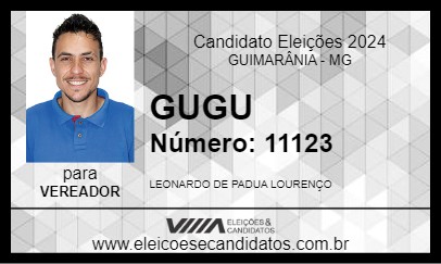 Candidato GUGU 2024 - GUIMARÂNIA - Eleições