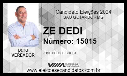 Candidato ZE DEDI 2024 - SÃO GOTARDO - Eleições