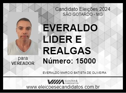 Candidato EVERALDO LIDER E REALGAS 2024 - SÃO GOTARDO - Eleições