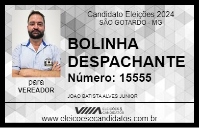 Candidato BOLINHA DESPACHANTE 2024 - SÃO GOTARDO - Eleições