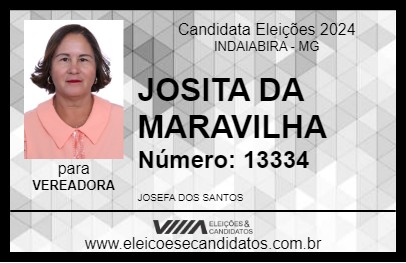 Candidato JOSITA DA MARAVILHA 2024 - INDAIABIRA - Eleições