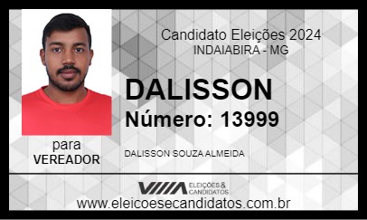 Candidato DALISSON 2024 - INDAIABIRA - Eleições