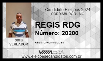 Candidato REGIS RDG 2024 - CORDISBURGO - Eleições