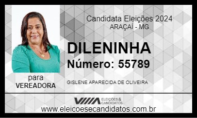 Candidato DILENINHA 2024 - ARAÇAÍ - Eleições