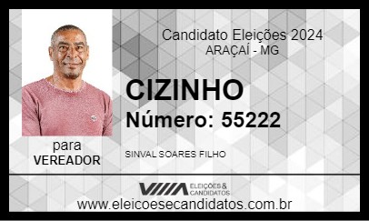 Candidato CIZINHO 2024 - ARAÇAÍ - Eleições