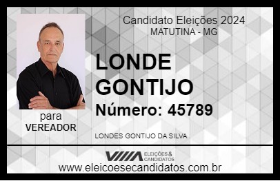 Candidato LONDE GONTIJO 2024 - MATUTINA - Eleições