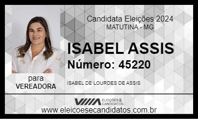 Candidato ISABEL ASSIS 2024 - MATUTINA - Eleições