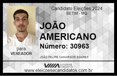 Candidato JOÃO AMERICANO 2024 - BETIM - Eleições