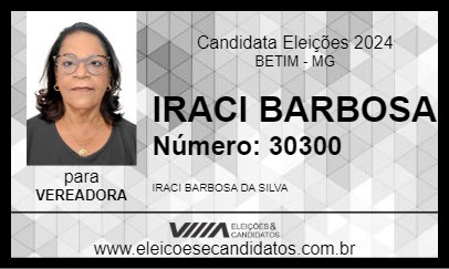 Candidato IRACI BARBOSA 2024 - BETIM - Eleições