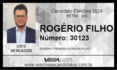 Candidato ROGÉRIO FILHO 2024 - BETIM - Eleições