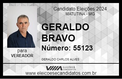 Candidato GERALDO BRAVO 2024 - MATUTINA - Eleições