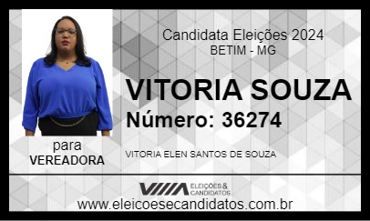 Candidato VITORIA SOUZA 2024 - BETIM - Eleições