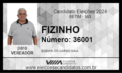 Candidato FIZINHO 2024 - BETIM - Eleições