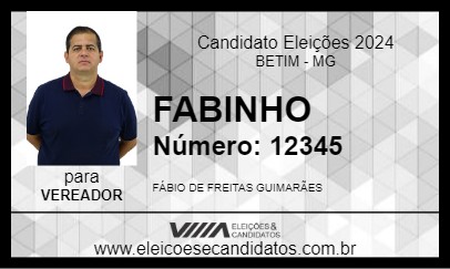 Candidato FABINHO 2024 - BETIM - Eleições