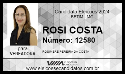 Candidato ROSI COSTA 2024 - BETIM - Eleições