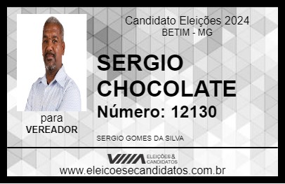 Candidato SERGIO CHOCOLATE 2024 - BETIM - Eleições