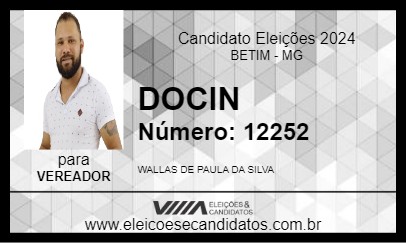 Candidato DOCIN 2024 - BETIM - Eleições