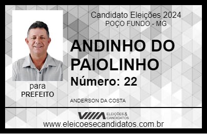 Candidato ANDINHO DO PAIOLINHO 2024 - POÇO FUNDO - Eleições