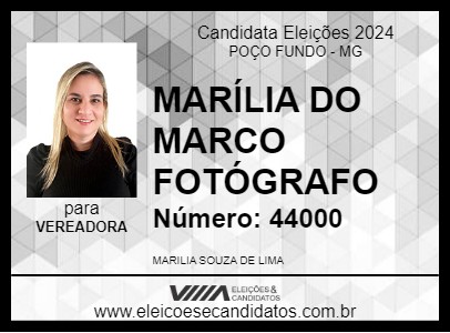 Candidato MARÍLIA DO MARCO FOTÓGRAFO 2024 - POÇO FUNDO - Eleições