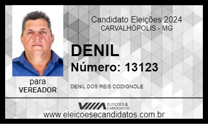 Candidato DENIL 2024 - CARVALHÓPOLIS - Eleições