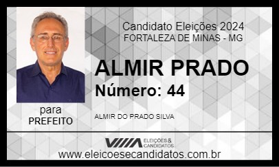 Candidato ALMIR PRADO 2024 - FORTALEZA DE MINAS - Eleições