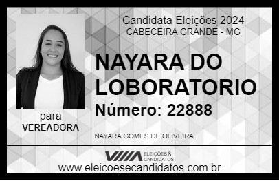 Candidato NAYARA DO LOBORATORIO 2024 - CABECEIRA GRANDE - Eleições